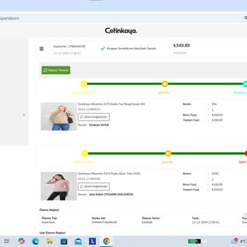 Çetinkaya'dan Aldığım Ürün Gelmedi Ve İade Sorunu Yaşıyorum