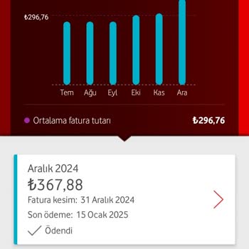Vodafone Yanlış Fatura Tutarı Sorunu