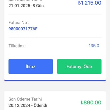 İGDAŞ Uygulamasındaki Fatura Detayları Eksikliği