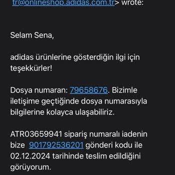 Adidas İade Sürecinde Yaşanan Sorun Ve Gecikme