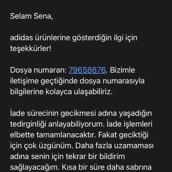 Adidas İade Sürecinde Yaşanan Sorun Ve Gecikme