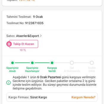 Zamanında Teslim Edilmeyen Kargo Sorunu