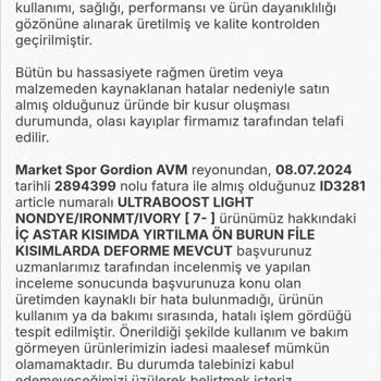 Adidas Ultraboost Ayakkabıda Kalitesiz Malzeme Sorunu