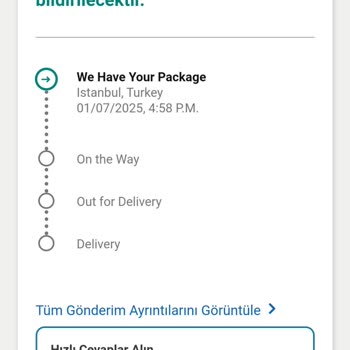 UPS Kargo Teslimatında Gecikme Ve İletişim Sorunu