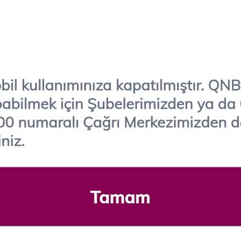 QNB Finansbank Mobil Erişim Sorunu
