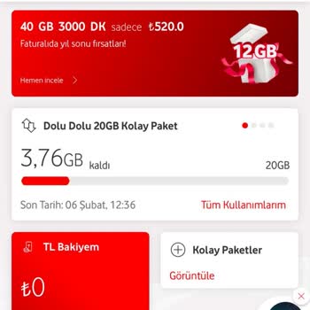 Vodafone İnternet Kullanımında Anormallik