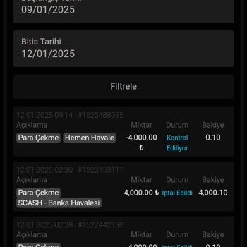 Kazanç İptali Ve Çekim Sorunları