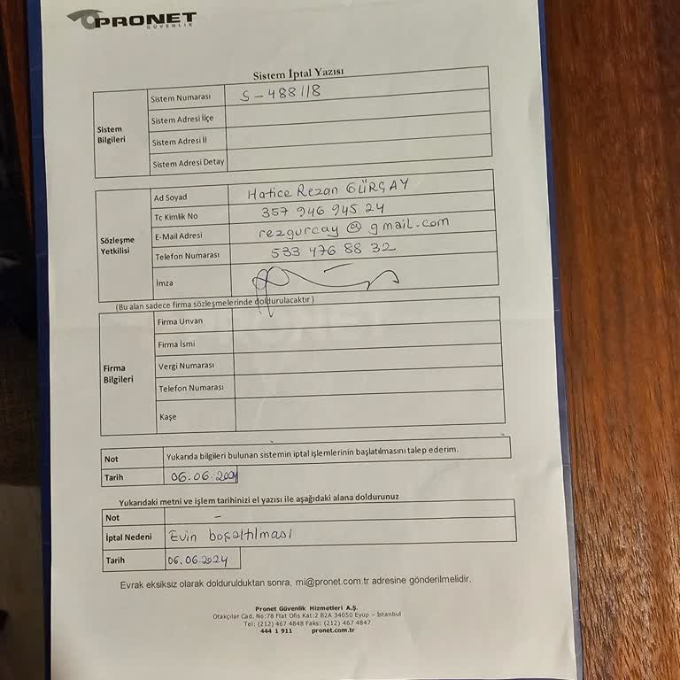 Pronet Alarm Sisteminin Sökülmemesi Sorunu
