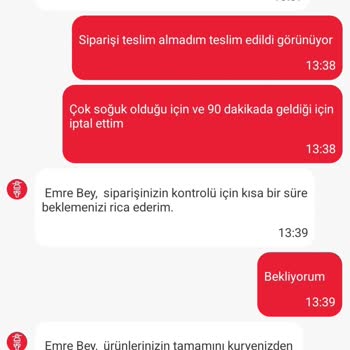 Geç Gelen Sipariş Ve Yetersiz Müşteri Hizmetleri
