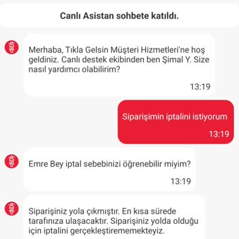 Geç Gelen Sipariş Ve Yetersiz Müşteri Hizmetleri