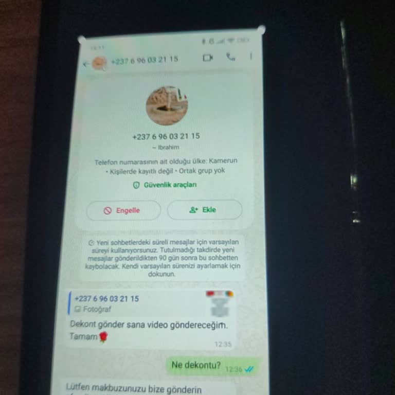 Bilinmeyen Numaradan Gelen Rahatsız Edici Arama