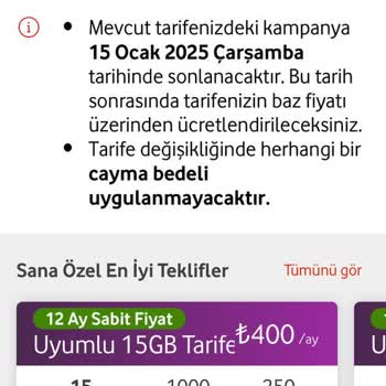 Vodafone'dan Fahiş Fiyat Artışı Ve Adaletsiz Tarifeler