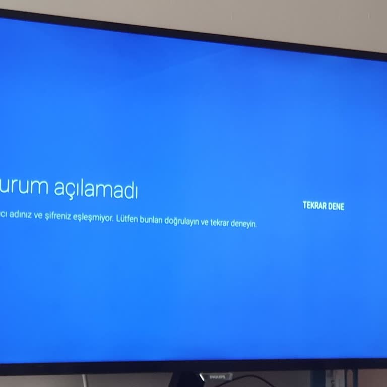 Philips TV'de Google Hesabı Oturum Sorunu