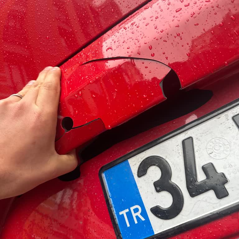 Moto Kurye Aracına Çarptı Ve Kaçtı