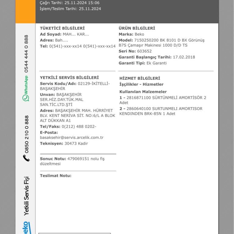 Beko Çamaşır Makinesi: Bitmeyen Arızalar Ve Müşteri Hizmetleri Engeli