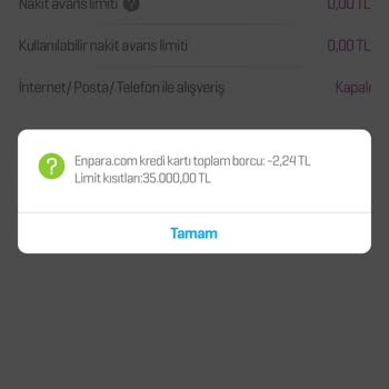 Enpara Kredi Kartı Limit Kısıtlaması Sorunu