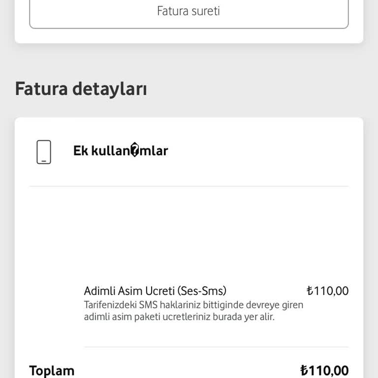 Vodafone'dan Haksız Fatura Ücreti Şoku