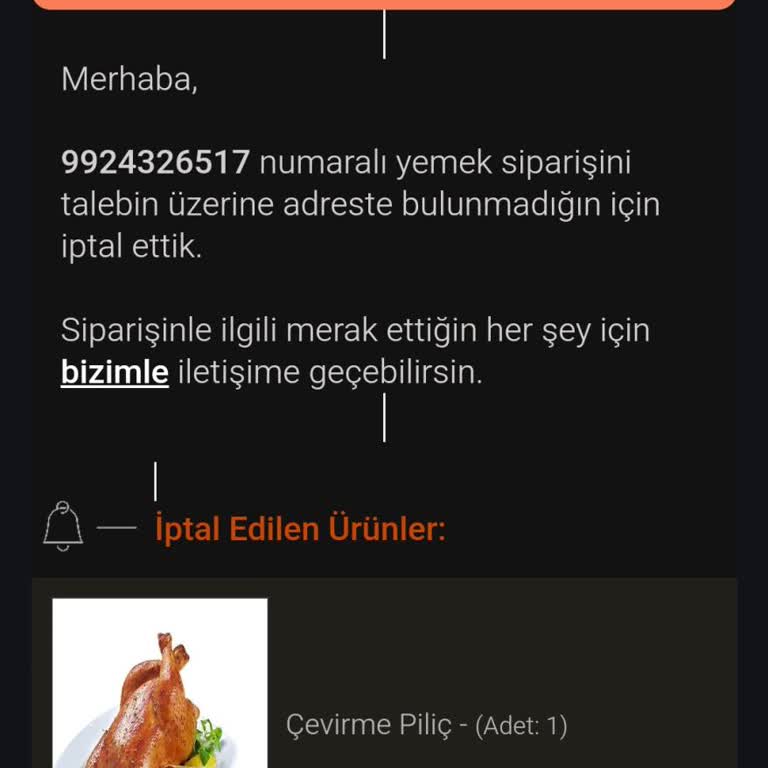 Trendyol Yemek Siparişinde Teslimat Sorunu
