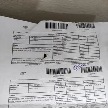 Skechers Ayakkabıda Kalite Sorunu Ve İade Talebi