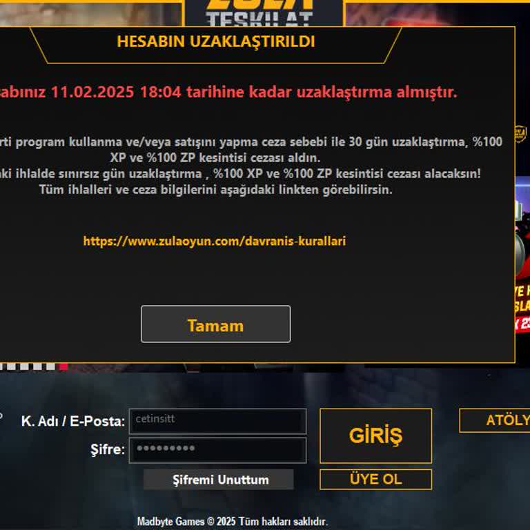 Haksız Ban Ve Kronik Oyun Hatası