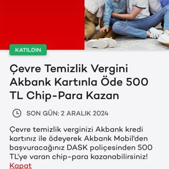 Akbank Kampanya Koşullarını Yerine Getirmesine Rağmen Chip-Paralar Yüklenmiyor