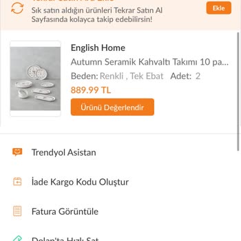 Trendyol'dan Eksik Ürün Ve İletişim Sorunu