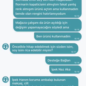 Yanlış Ürün Rengi Değişim Sorunu