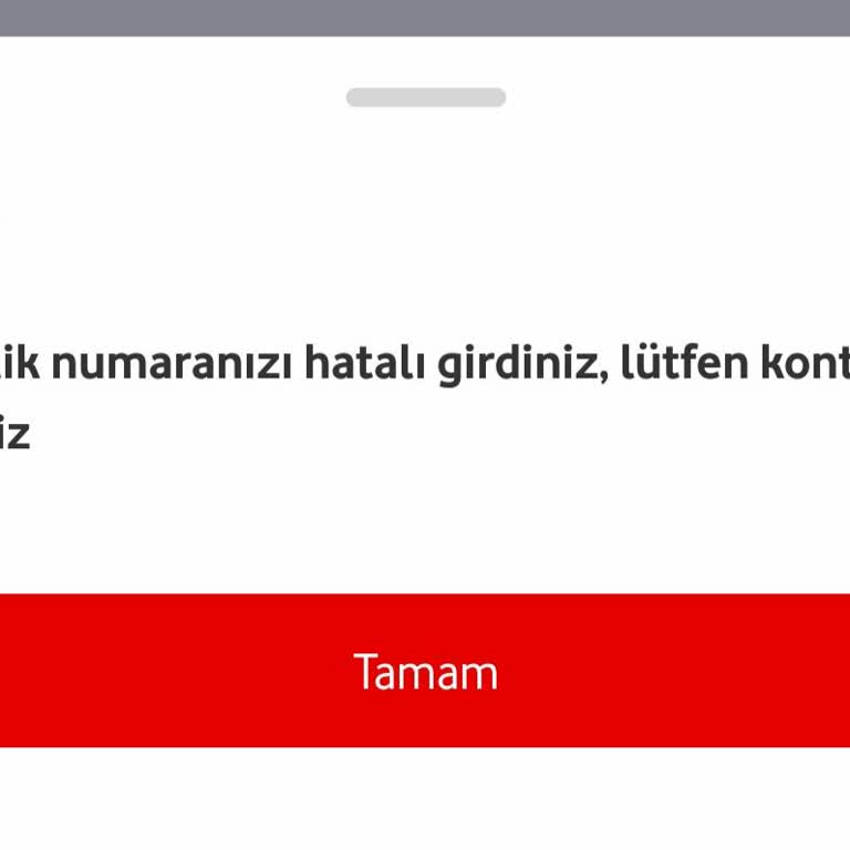 Vodafone Uygulamasında Giriş Sorunu Ve Kimlik Doğrulama Hatası
