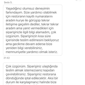 Yemeksepeti Siparişimde Gecikme Ve İlgisizlik