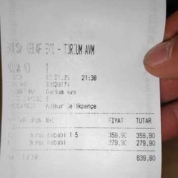Bursa Kebap Evi'nde Farklı Hesap Şoku