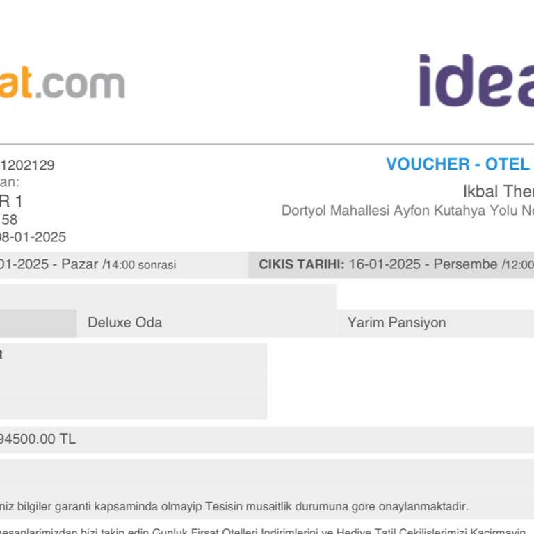 İkbal Thermal Otel'de Ücretli Su Ve Çay Şoku