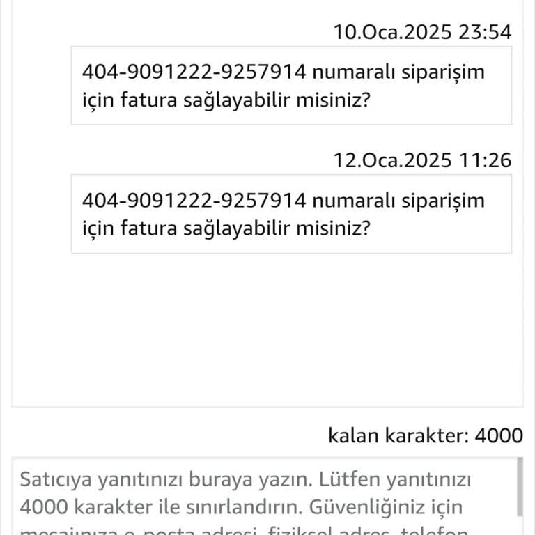 Fatura Talebi Ve Ürün Problemi Çözümsüz Kaldı