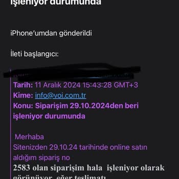 Voi Coffee'den Siparişim Teslim Edilmiyor Cevap Alamıyorum