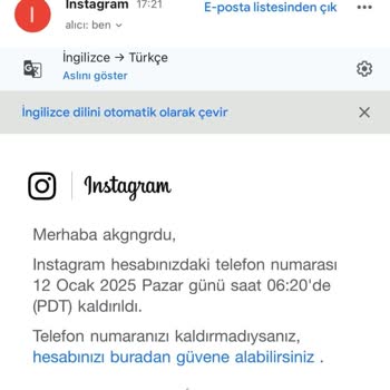 Instagram Hesabına Erişim Sorunu Ve Güvenlik Endişesi