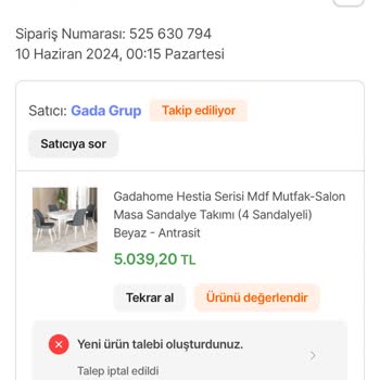 Gada Grup Yanlış Ve Kalitesiz Ürün Sorunu