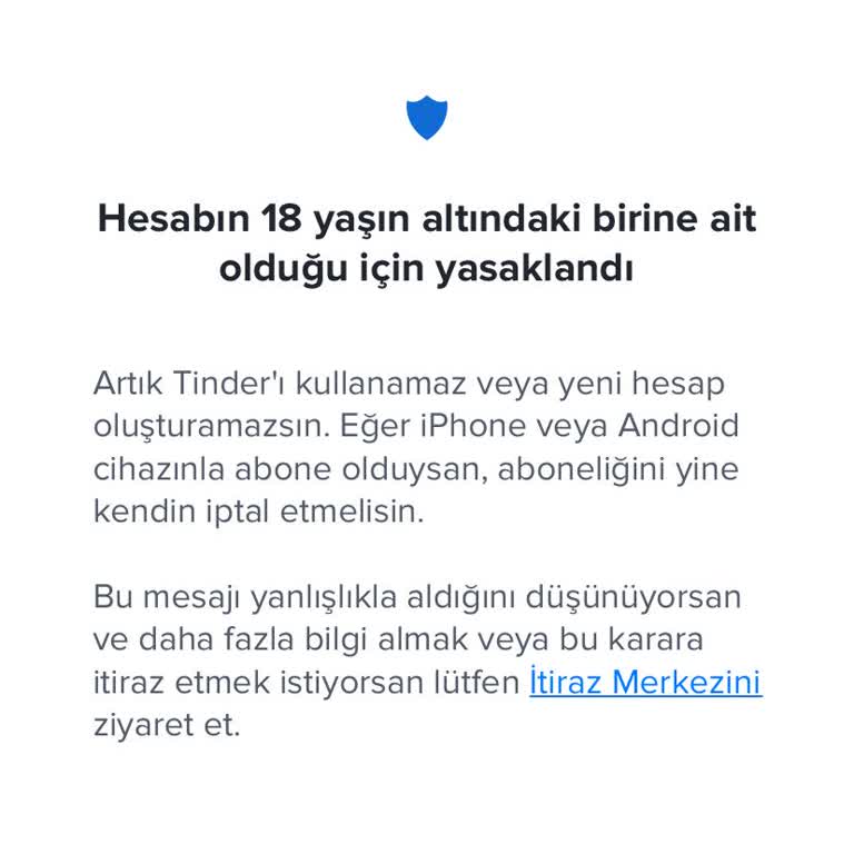 Reşit Olmama Rağmen Hesabım Kapatıldı