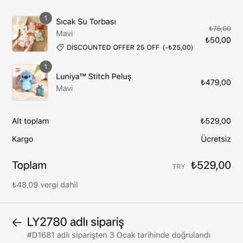 Luniya'dan Alınan Siparişin Gecikmesi Ve İletişimsizlik Sorunu