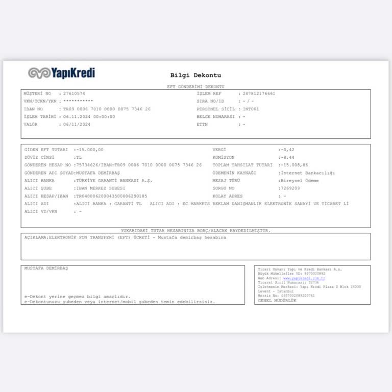 Metatrader5 Üzerinden Para İadesi Sorunu
