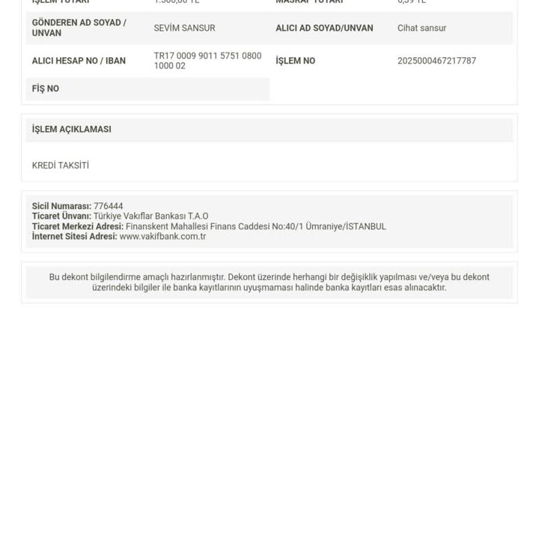 Yanlış EFT Ve Varis Onayı Sorunu