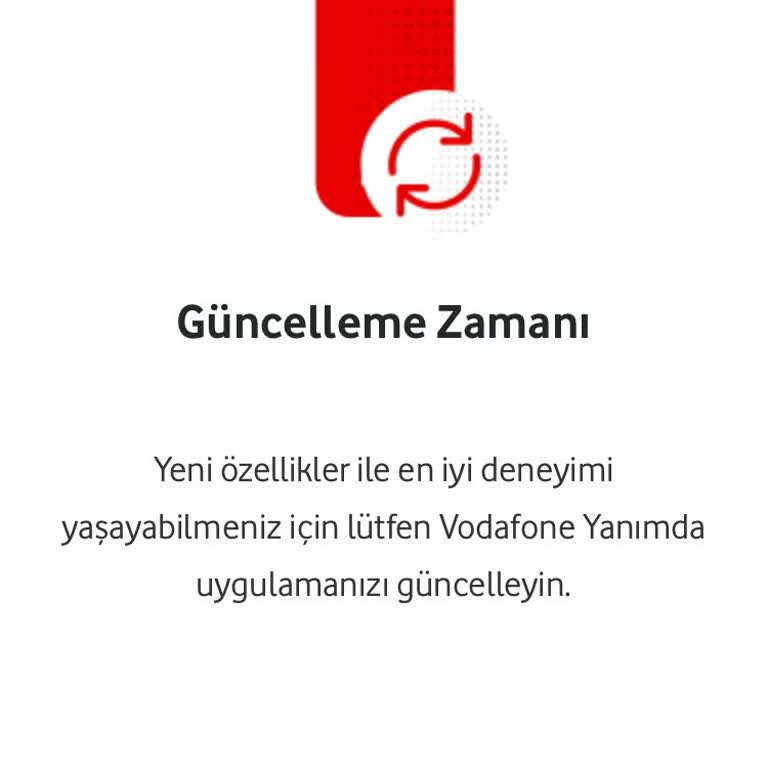 Vodafone Yanımda Uygulamasında Sürekli Güncelleme Sorunu