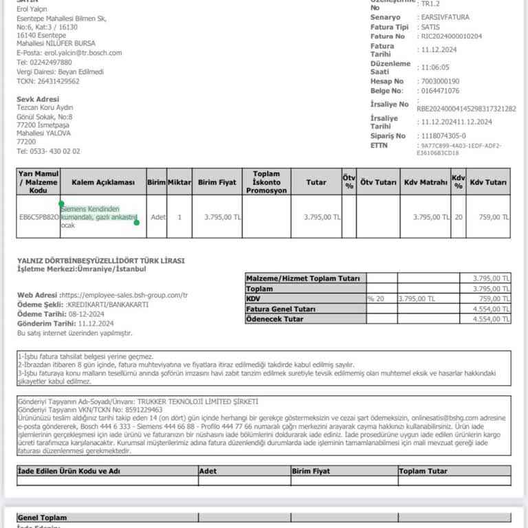 Siemens Teslimat Sorunu Ve İletişim Eksikliği