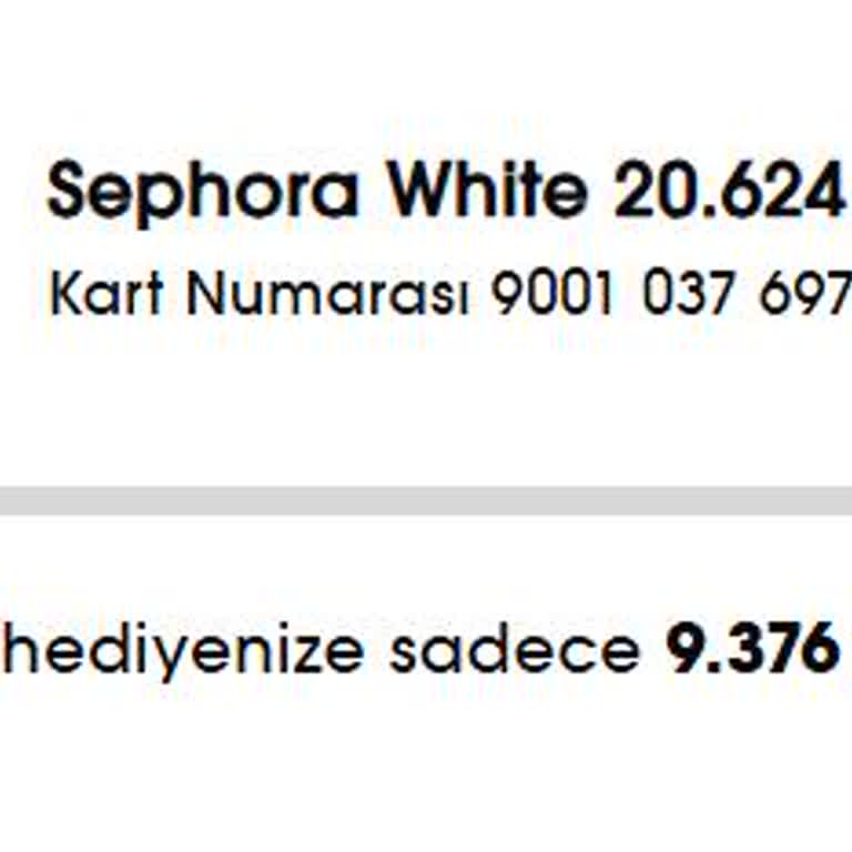 Sephora Puanlarımla Black Kart Ayrıcalıkları Neden Gelmedi
