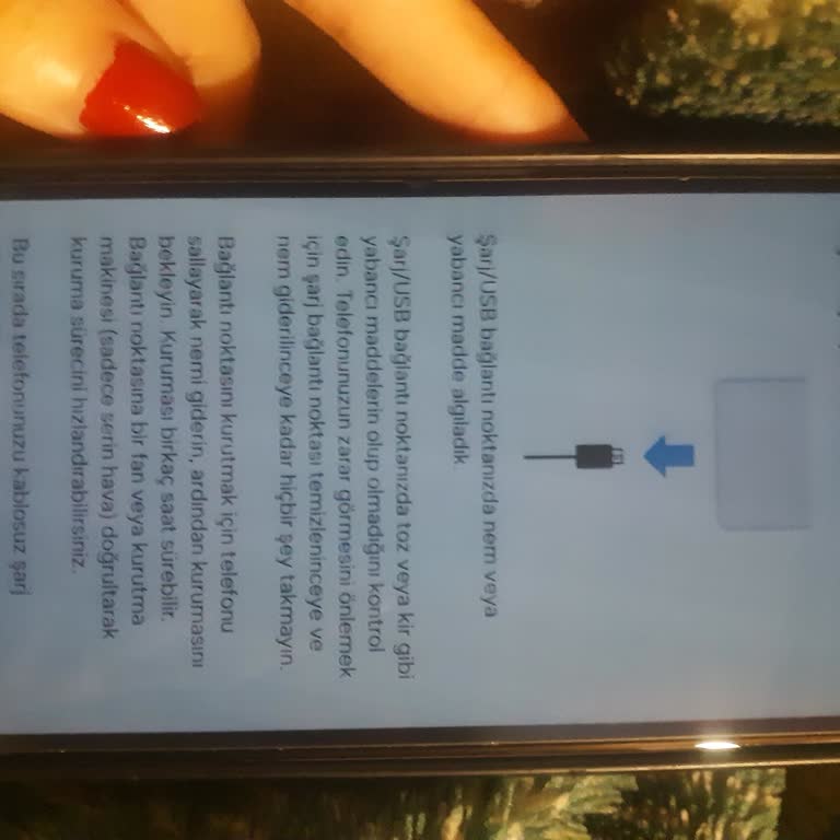 Samsung Telefon Cihazım Su Aldı, Şarj Sorunu Yaşıyorum