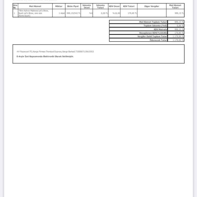 Tchibo Filtre Kahve Makinesi Hayal Kırıklığı