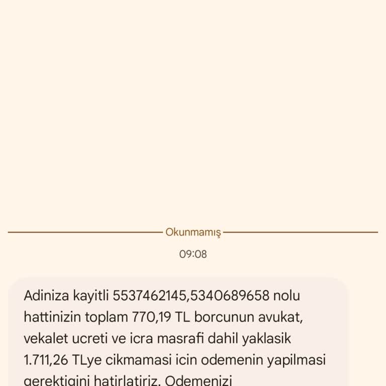 Yanlış Numaraya Gelen Mesajlar