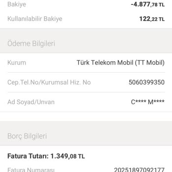 Yanlış Yansıtılan Fatura Ve Müşteri Hizmetleri Sorunu