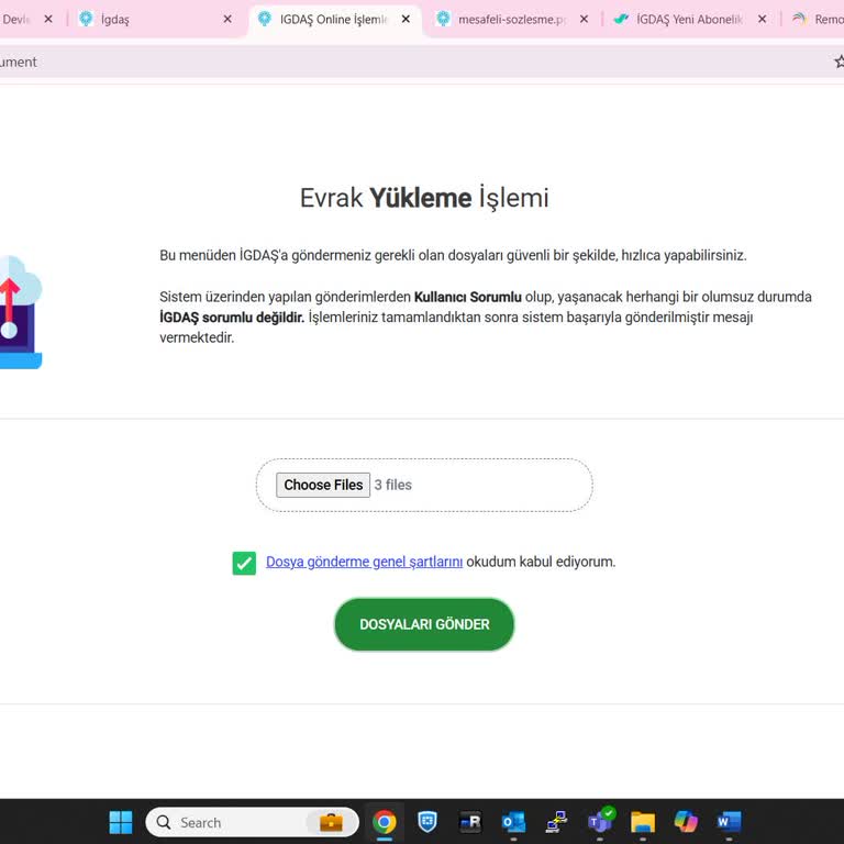 İGDAŞ Evrak Yükleme Sistemi Sorunu: Müşteriler Mağdur