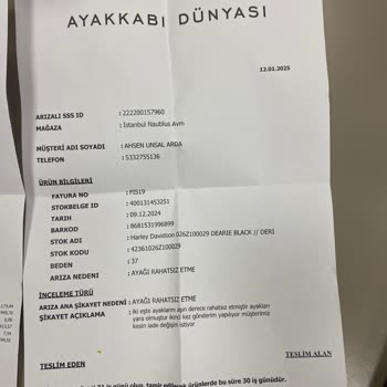 Ayakkabı Dünyası'ndan Alınan Ayıplı Ürün Ve İade Sorunu