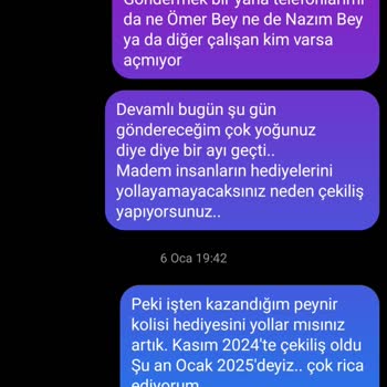 Çekilişle Kazandığım Hediye Peynir Kolisi Hâlâ Ulaşmadı!
