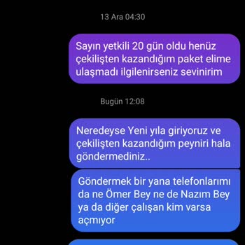 Çekilişle Kazandığım Hediye Peynir Kolisi Hâlâ Ulaşmadı!